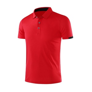 Polo en polyester Dryfit à manches courtes, vente en gros, personnalisable avec logo brodé, polos de golf et de pêche unis - Product Image 4