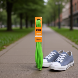 Ilan Shoelace 90cm Green Flat <b>Lace</b> For Sneakers - Product Image 2