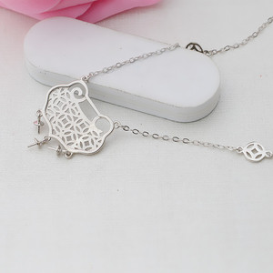 Ensemble de bijoux en argent S925 à faire soi-même, avec perles multiples, fermoir de sécurité, collier avec verrouillage enfant, composants de bijoux vides - Product Image 3