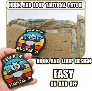 Pew Pew Madafak S! Embroidered Tactical <b>Patch</b> Irregular Shape Woven Fabric <b>Sew</b>-<b>On</b> <b>Patch</b> For Bags And Clothing - Product Image 5