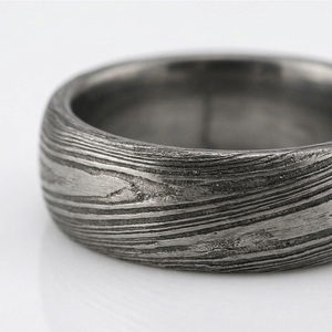 Anillo de Acero de Damasco Hecho a Mano, Anillo de Boda para Hombres, Mujeres y Parejas, Uso Diario y Regalo para Ocasiones Memorables - Product Image 6