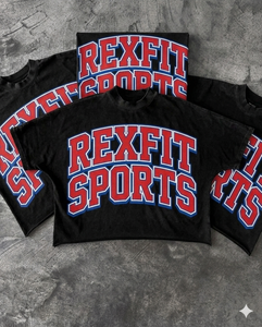 Camisetas Personalizadas con Serigrafía, Ropa Urbana, Tela Suave y Transpirable, Servicios OEM, Venta al Por Mayor, Camisetas Cortadas con Lavado Ácido y Corte Cuadrado - Product Image 5