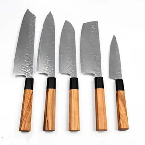 ชุดมีดเชฟเหล็กกล้าคาร์บอนสูงระดับมืออาชีพ LEGACY BLADES ด้ามไม้มะกอก แบบเต็มด้าม ชุดมีดครัว ขายส่ง - Product Image 1
