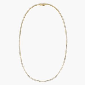 Lab Grown Diamond Tennis <b>Necklace</b> 4.95 Carat IGI Certified 10K White Gold Rhodium Plated Brilliant Cut Luxury Women's Classic - Product Image 4