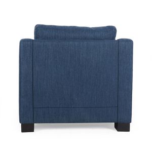 Sedia da Club imbottita blu per soggiorno - Product Image 3