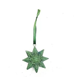 <b>Christmas</b> Hanging Metal Star Ornament Blue Glitter Decoration for <b>Tree</b> Home Party Holiday Decor Gift Piece Hanging Pendant - Product Image 5