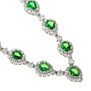 18K White Gold Lab Grown Diamond Halo <b>Choker</b> Necklace | Luxury Round Tennis Chain | Elegant Rhodium Plated - Product Image 1