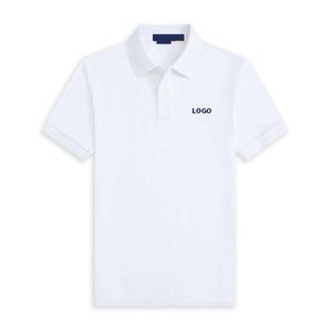 เสื้อยืดผู้ชายสีขาวผ้าฝ้ายเจอร์ซีย์  ปักโลโก้ด้านหน้า ทรงปกติ สไตล์ลำลอง สีพื้น ระบายอากาศได้ดี ไม่ยับ - Product Image 1