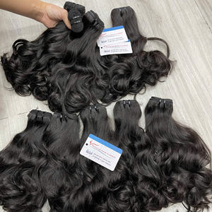 Extensions de cheveux humains vietnamiens de qualité supérieure, tissées à la machine, double épaisseur, ondulées naturelles, toutes longueurs, en stock, livraison rapide - Product Image 5