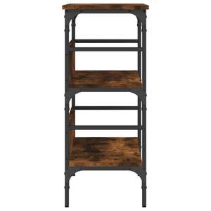 Table console en bois d'ingénierie en chêne fumé avec accents métalliques - Product Image 6