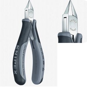 Knipex 4.5" ESD Electronics Diagonal Cutters Pointed Flat Head w/ Small Bevel - MultiGrip - Product Image 1