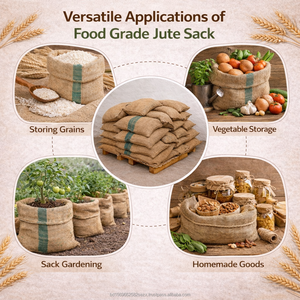 Bolsas de Yute Ecológicas, Transpirables, Absorbentes de Humedad, Antibacterianas, de Grado Alimenticio, Tamaño 43"x29", 1020 Gramos, Peso Medio, 400 Piezas/Bala - Product Image 4