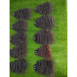 Extensiones de Cabello Humano de Primera Calidad, Color Negro Natural, con Aspecto Rizado, Muy Ligeras, Fáciles de Usar en la Oficina, Fiestas o la Vida Diaria - Product Image 1