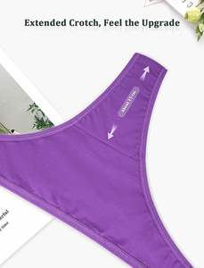 Signature Fit Womens <b>Thong</b> Underwear <b>Panties</b> Lightweight Knit Breathable Feel Stretch Modern Shape Full Coverage Daily Comfort - Product Image 4