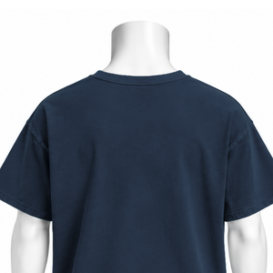 <b>Navy</b> <b>Blue</b> Weathered Pocket Tee Premium Washed Cotton Short Sleeve T <b>Shirt</b> Relaxed Fit Chest Pocket Vintage Streetwear Casual Top - Product Image 4