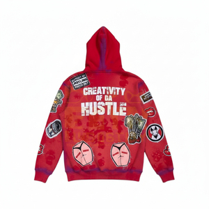 Sudadera con capucha y cremallera con gráfico personalizado para hombre, estilo urbano, oversize, Harajuku, vintage, punk, hip hop, informal. - Product Image 2