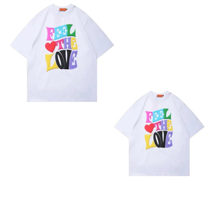 Best Quality Custom Size T-shirt For Men 100% Cotton New Fashionable Puff Printing Summer Wear with Front Logo Short Sleeve - Product Image 3