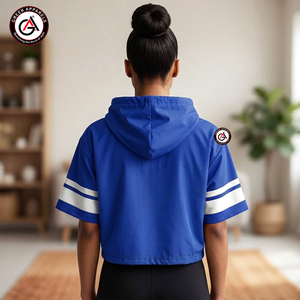 เสื้อฮู้ดครอปผ้าฟลีซใยไผ่ปักลาย Zeta Phi Beta Sorority สำหรับผู้หญิง |   ZPB Sorority Sublimated Custom Style - Product Image 2