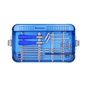 Juego de instrumentos de tornillos de compresión canulados sin cabeza de Azicon para fracturas de articulación escapoides, medidor de profundidad para perforación ósea, estuche de esterilización - Product Image 2