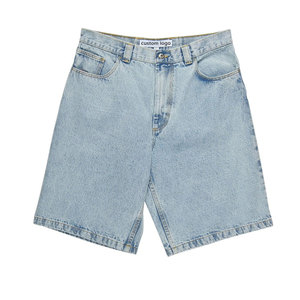 Pantalones Cortos de Mezclilla Casuales Holgados de Algodón 100% con Logotipo Personalizado, Tejido Transpirable Ecológico para Entrenamiento, Último Diseño - Product Image 1