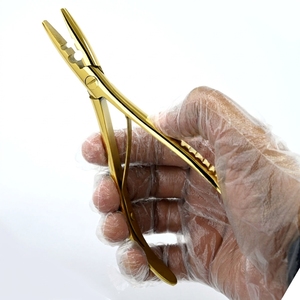 Pinza Profesional de Dos Orificios para Extensiones de Cabello, Herramienta de Crimpado de Anillos Micro de Acero Inoxidable para Extensiones Nano e I Tip - Product Image 1