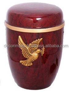 Urne funéraire en métal brun très décorative Top tendance fabriquée à la main fabricant indien urnes compagnons larges - Product Image 6