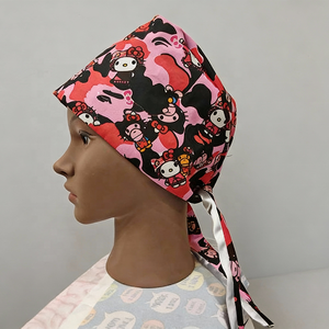 Cappelli da Infermiera con Fodera in Raso, Graziosi Cappelli Rosa per Ragazze, Berretti da Lavoro in Tessuto con Design a Laccio per Donne Infermiere - Product Image 2
