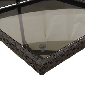 Juego de 8 Muebles de Jardín para Comedor en Color Negro y Blanco Crema - Product Image 6