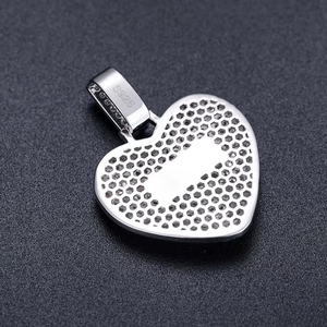 Colgante de Corazón de Plata S925 con Moissanita, Collar con Estrella Brillante y Diamantes para Hombre y Mujer - Product Image 2