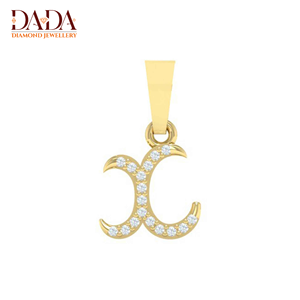 Pendentif en diamant personnalisé avec lettre, bijou en or, breloque pour femme, cadeau de luxe, pendentif tendance - Product Image 3