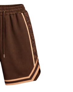 Shorts de basketball marron beige pour hommes, respirants, séchage rapide, pour entraînement sportif, gym, course à pied, athlétiques, taille élastique, fabricant - Product Image 2
