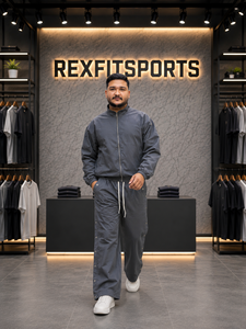 REXFIT SPORTS 2026 Custom <b>Nylon</b> Tracksuit For Men Full Zip Jacket Snap Button <b>Jogger</b> Pants Lightweight Sportswear Streetwear - Product Image 2