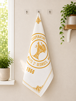 Geel gemusterde keukendoek |   Vintage tarwe- en boerderijdesign theedoek |   Decoratieve katoenen keukenhanddoek