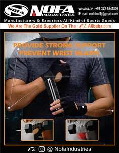 Hot Sale Customized Leather Gym Fitness <b>Gloves</b> Long Cuff Wrist Support Breathable Outdoor Workouts Weight Lifting Men Sports - Product Image 2
