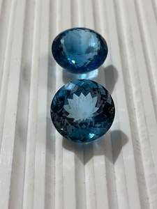 พลอยโทแพซสีน้ำเงินลอนดอนธรรมชาติทรงกลมเจียระไน ขนาด 20 มม. ปรับขนาดให้สม่ำเสมอ - Product Image 4