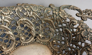 Bandeja ovalada de metal fundido sólido con filigrana, frutero ornamental en relieve, bandeja para dulces y objetos decorativos con asas, plato de joyería hecho a mano - Product Image 2
