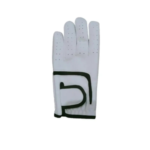 White Genuine Leather Golf <b>Glove</b> Right <b>Hand</b> Breathable Unisex Pull On Sports <b>Glove</b> - Product Image 5