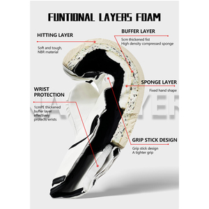 Guantes de Boxeo de Cuero de Alta Calidad con Logotipo Personalizado de Fábrica OEM ODM para Entrenamiento y Sparring, Muay Thai, Kickboxing, Acolchados para Adultos - Product Image 3