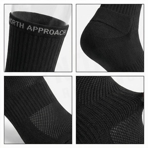 NORTH APPROACH Crew <b>Socks</b> Black Breathable Running <b>Socks</b> for Adults Summer Season - Product Image 4