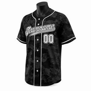 Maillot de baseball 100% polyester en taille adulte, maillot personnalisé, couleur unie, maillot de baseball pour équipe sportive, design personnalisé, maillot de softball - Product Image 3