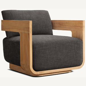 Chaise individuelle en teck avec accoudoirs et dossier, idéale pour l'intérieur, résistante à la décomposition – Offre spéciale - Product Image 2