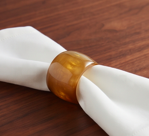 Set Of 3 <b>Amber</b> Resin Napkin <b>Rings</b> Circle Table Decor Perfect For Home Use Kitchen And Dining Use - Product Image 3