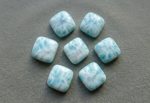 Proveedor de Importación y Exportación de Lotes de Piedras Calibradas de Larimar Natural Suelta en Forma de Cojín de 9 mm para Colección de Joyería, Proveedor al por Mayor - Product Image 2