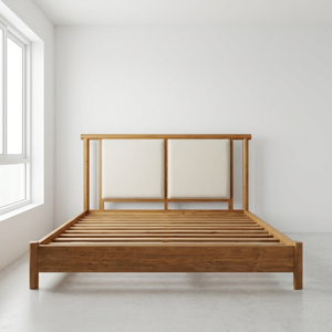 Hotel <b>Beds</b> Solid Teak <b>Bed</b> <b>Frame</b> Commercial Grade Upholstered Panel <b>Platform</b> <b>Beds</b> for Luxury Resort Villa Project Contract - Product Image 2