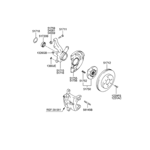 Disques de frein neufs Elantra Droit 517562D020 - Product Image 2