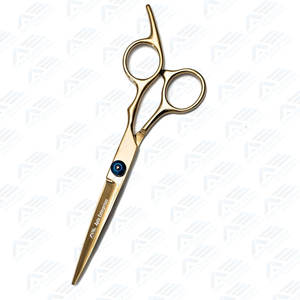 Ciseaux professionnels de coupe de cheveux de barbier en acier inoxydable de 6.5 pouces 15g ciseaux de salon et d'utilisation à domicile de finition dorée - Product Image 3