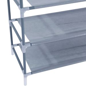 Scarpiera a 5 Ripiani in Tessuto Non Tessuto con Maniglia Grigia, Modello XH, Montaggio Semplice - Product Image 3