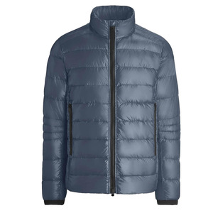 Chaqueta Acolchada con Cuello Alto para Hombre, Color Sólido, Cierre de Cremallera, Resistente al Viento, Informal, para Otoño, Relleno 100% Fibra de Poliéster - Product Image 4
