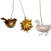 Ensemble d'ornements de Noël suspendus en métal, Arbre argenté, Oiseau en cuivre, Oiseau vert, Cœur de fille noire, Vente en gros, Décoration de salon