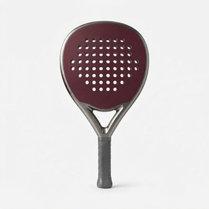Raquette de padel en fibre de carbone durable, légère, en graphite, avec noyau en mousse EVA, surface texturée, poignée ergonomique, contrôle de puissance. - Product Image 1